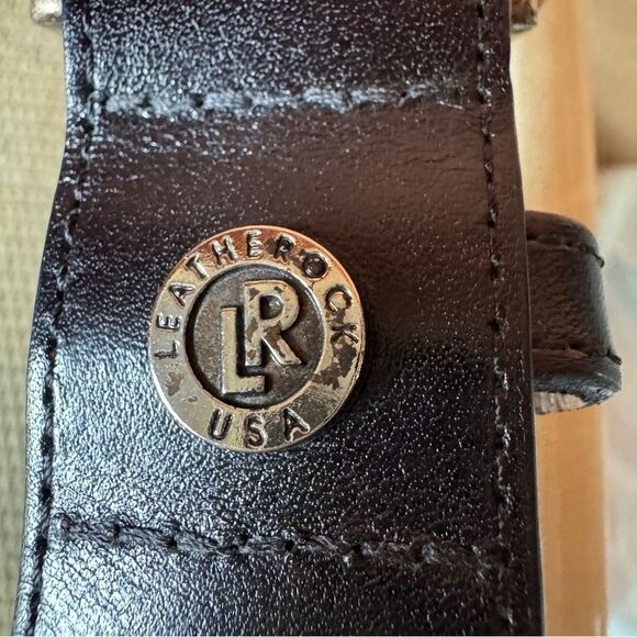 Leatherock USA 8624 Sculptural Dome Buckle Leather Belt Made in USA main image 5